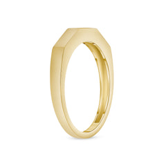 Engravable ID Statement Ring in Solid Gold