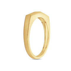 Engravable ID Statement Ring in Solid Gold