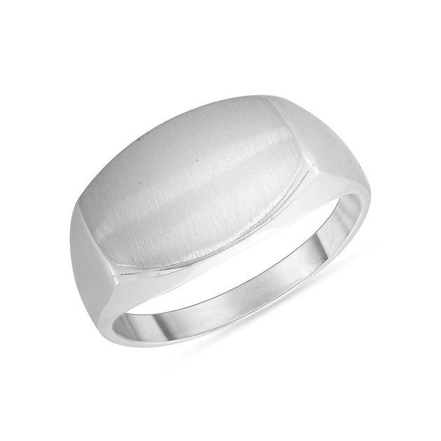 Rectangular Face Engravable Signet Ring in Solid Gold | Takar Jewelry