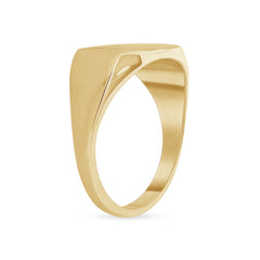 Rectangular Face Engravable Signet Ring in Solid Gold