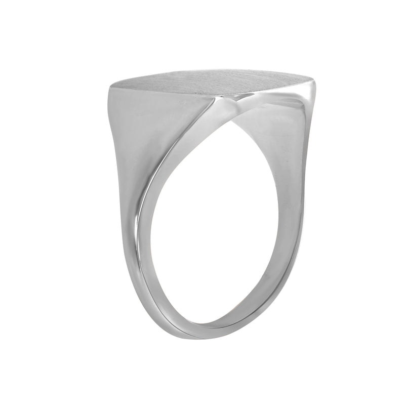 Square Face Engravable Signet Ring in Sterling Silver