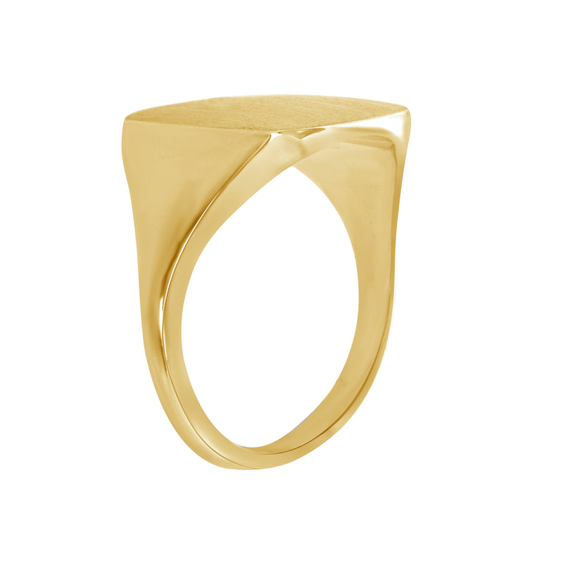 Square Face Engravable Signet Ring in Solid Gold