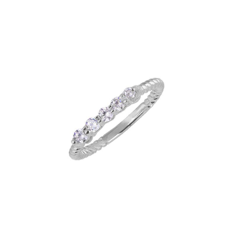 twisted rope diamond ring