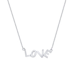 Dainty 'LOVE' Necklace In Solid Gold