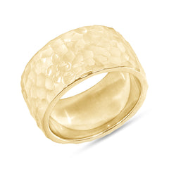 Chunky Band Ring In Solid Gold