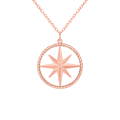 North Star Pendant/Necklace in Solid Gold
