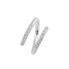 Diamond Wrap Design Ring in Sterling Silver