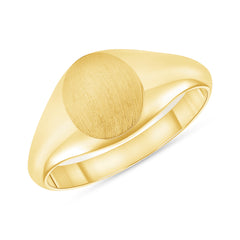Round Signet Ring In Solid Gold