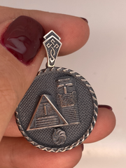 We Are Our Mountains' Tatik & Papik Artsakh Armenia Oxidized Pendant in Sterling Silver *LIMITED EDITION*