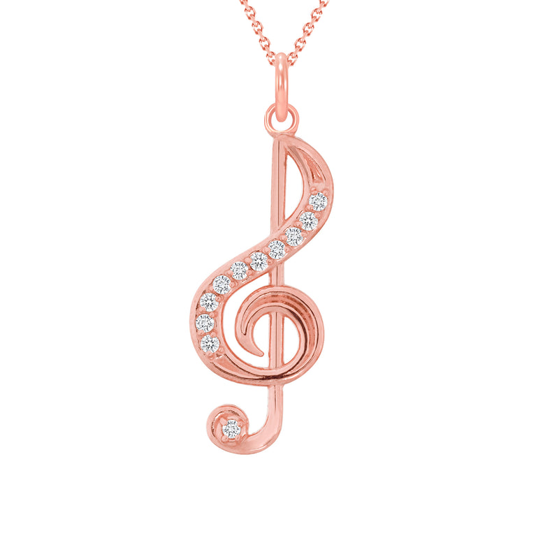 14kt Musical Note And Feather Gold Pendant | PC Chandra Amazea Collection |  PC Chandra Jewellers