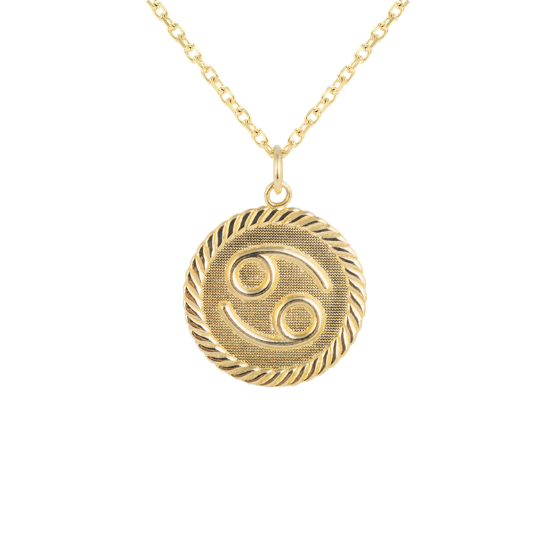 Cancer Zodiac Star Sign Disc Necklace Created With Zircondia® Crystals by  Philip Jones - Etsy