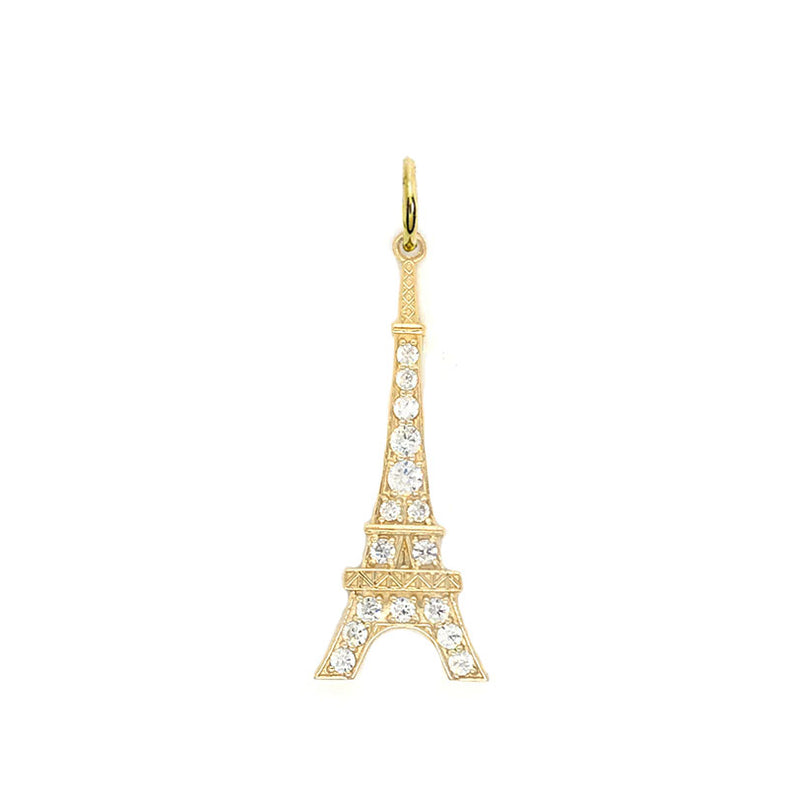 18K Real Gold Eiffel Tower Necklace 18” – My Real Gold Jewelry LLC
