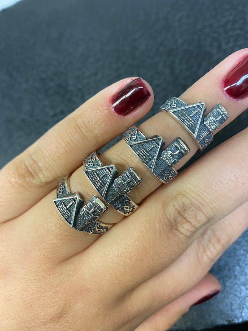 We Are Our Mountains' Tatik & Papik Artsakh Armenia Oxidized Ring in Sterling Silver *LIMITED EDITION*