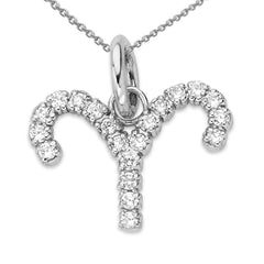 Diamond Studded Mini Zodiac Pendant Necklace