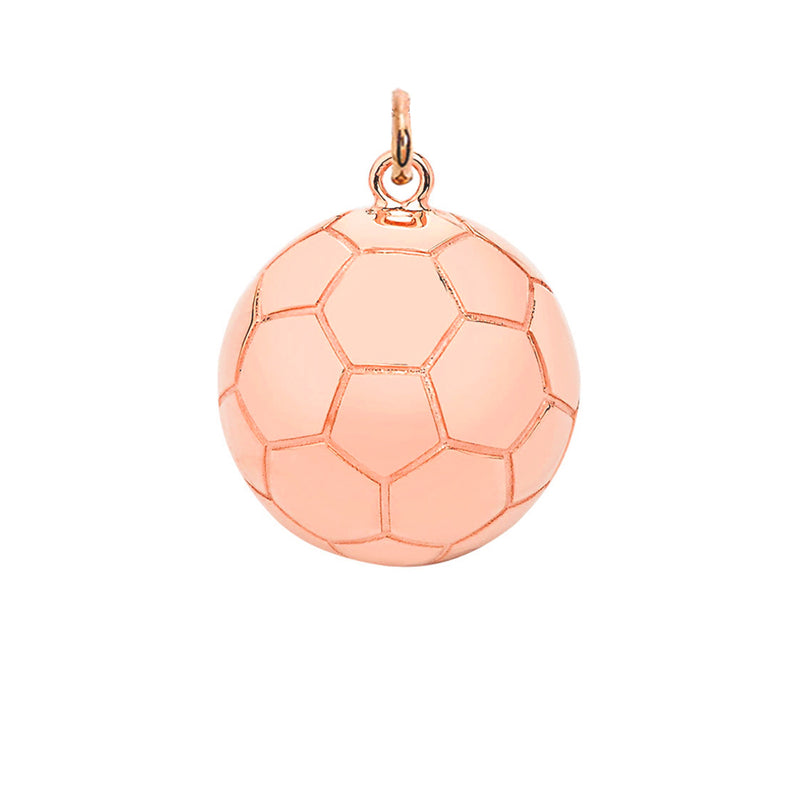 Soccer ball Sports Charm Pendant Necklace in Solid Gold