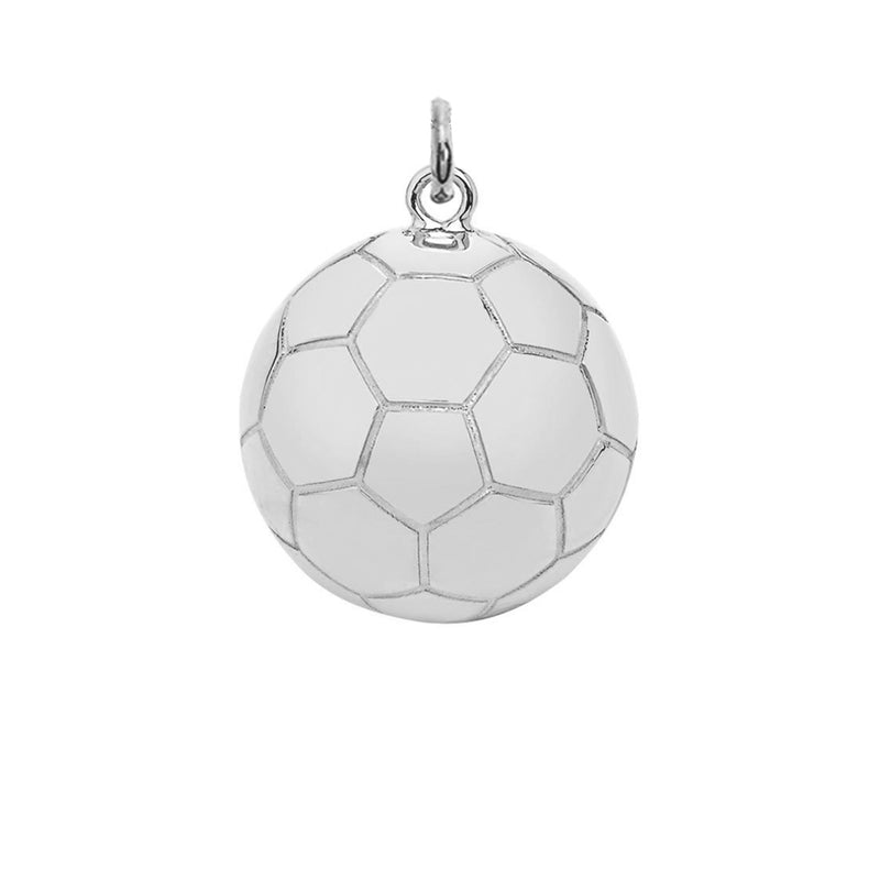 Soccer ball Sports Charm Pendant Necklace in Sterling Silver