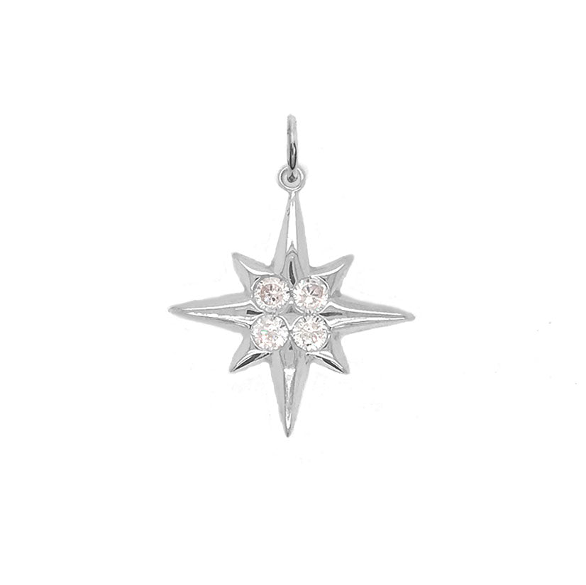 North Star CZ Charm Pendant Necklace in Gold | Takar Jewelry