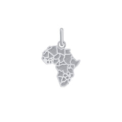 Dainty Africa Continent Map SM Pendant/Necklace in Sterling Silver