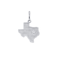 Dainty Texas Map SM Pendant/Necklace in Sterling Silver