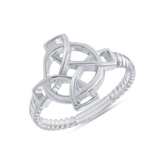 Celtic Rope Ring in Sterling Silver
