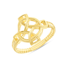 Celtic Rope Ring in Solid Gold