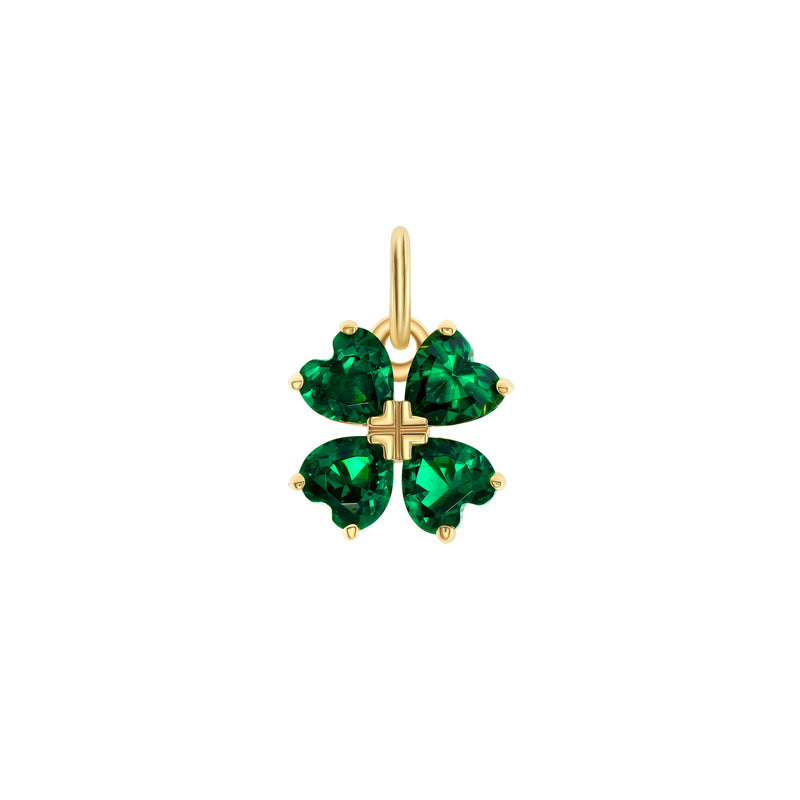 Lucky Four Leaf Clover Pendant in Solid Gold