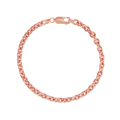 Unisex Cable Chain Bracelet In Solid Gold