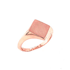 Square Face Signet Ring in Solid Gold