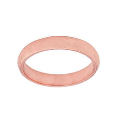 Solid Rose Gold Satin Finish Gold Band Comfort Fit Ring