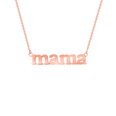 ‘MAMA’ Dainty Necklace in Solid Gold