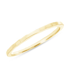 Dainty Ridged Stackable Ring in Solid Gold