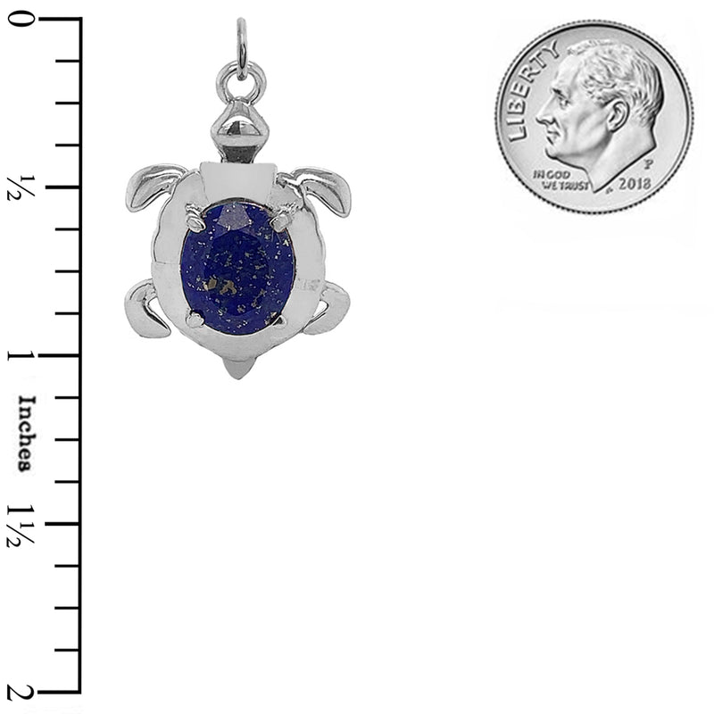 Sterling Silver Sea Turtle Pendant Necklace
