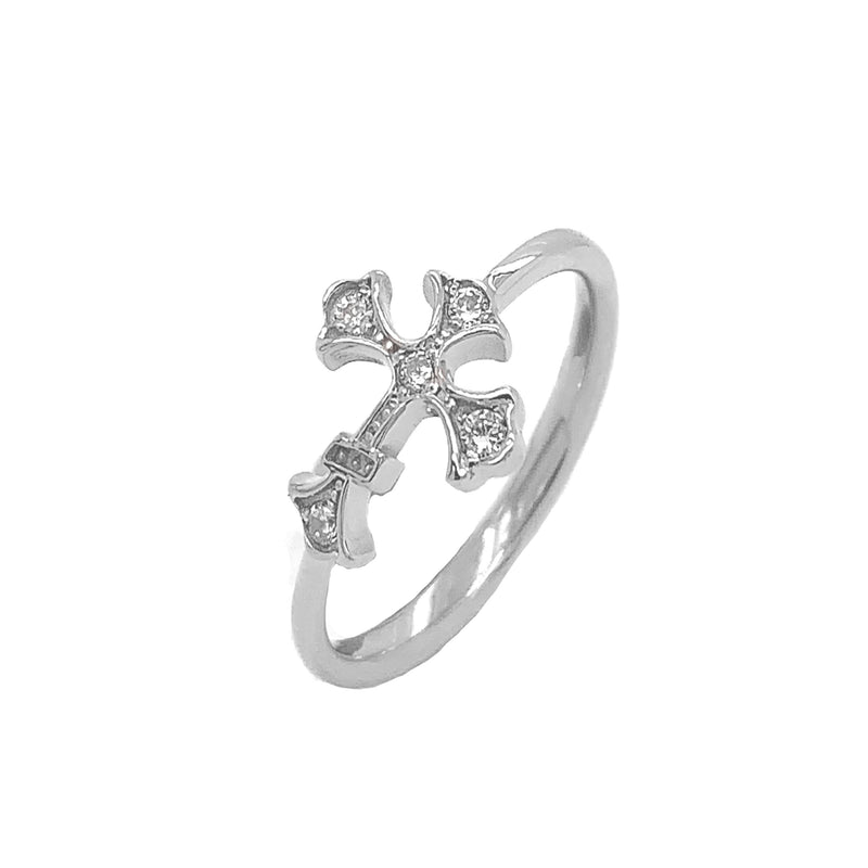 Diamond Eastern Orthodox Cross Ring