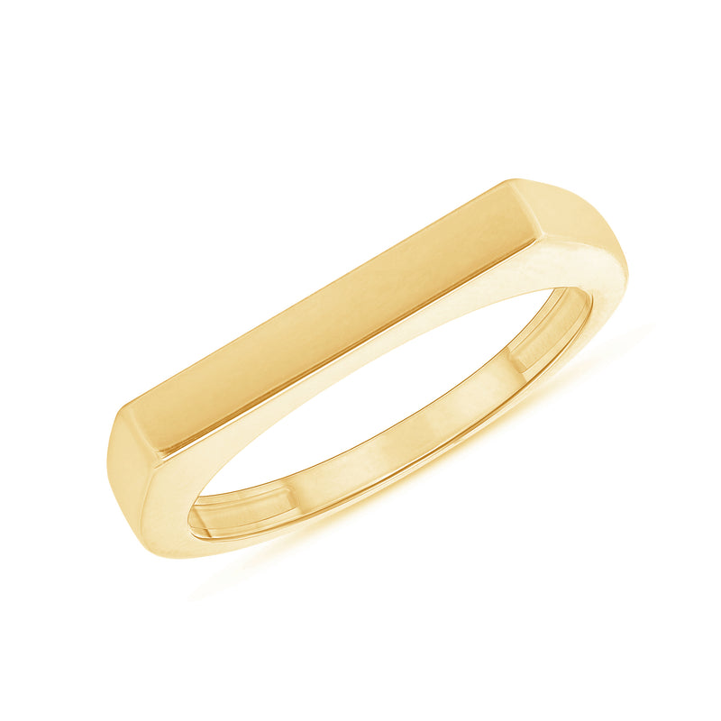 High Polish Stackable Statement Ring in Solid Gold