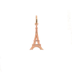 Tiny Eiffel Tower Charm Pendant Necklace in Gold