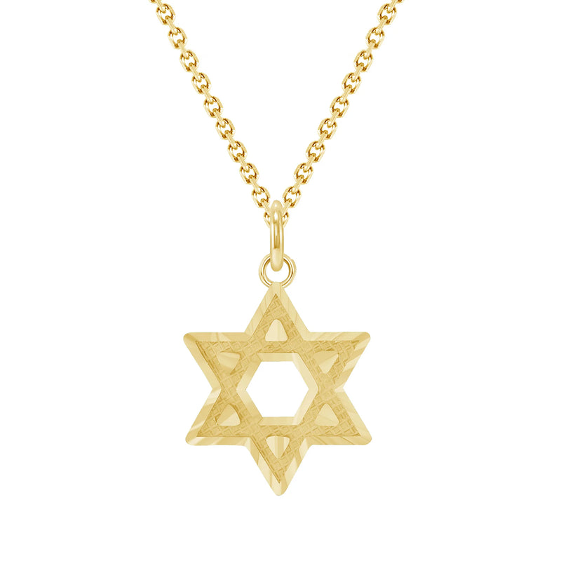Solid gold star of 2025 david necklace