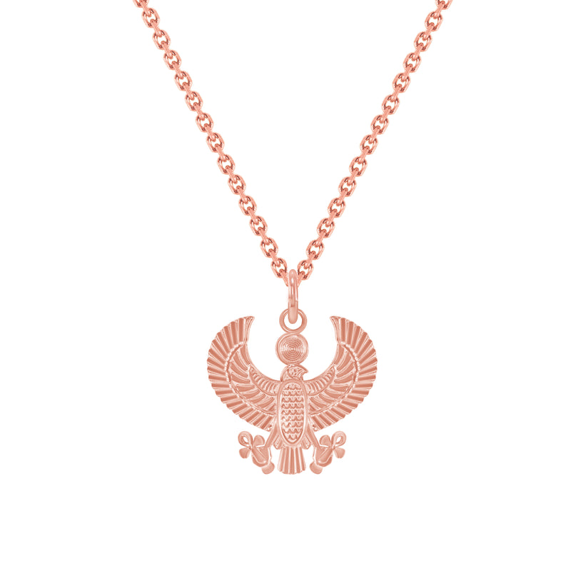 Egyptian God of Sun Necklace in Solid Gold