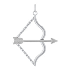 Bow & Arrow Archery Pendant Necklace in Sterling Silver