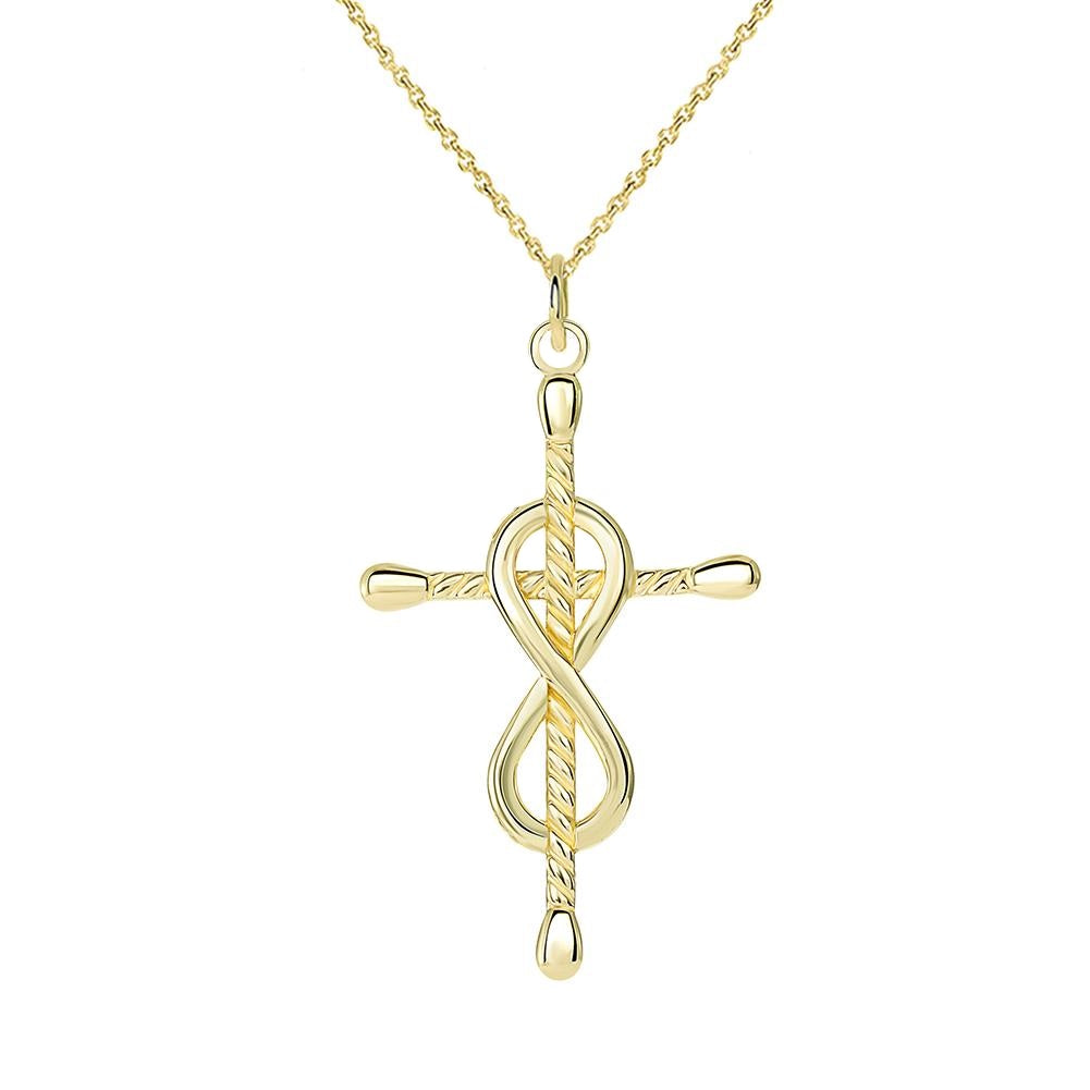 Gelin 14K Gold Cross and Infinity Lariat Necklace | Cross & Infinity Symbol  Drop Y-Necklace in 14k Solid Gold | 14k Gold Y-Necklaces for Women – Gelin  Diamond