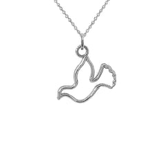 Dove Pendant Necklace in Sterling Silver