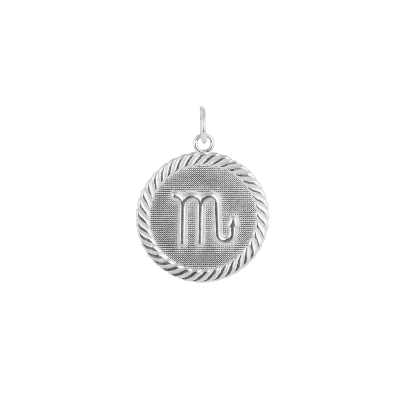 Silver Gothic Zodiac Pendant Necklace - Virgo | Icing US
