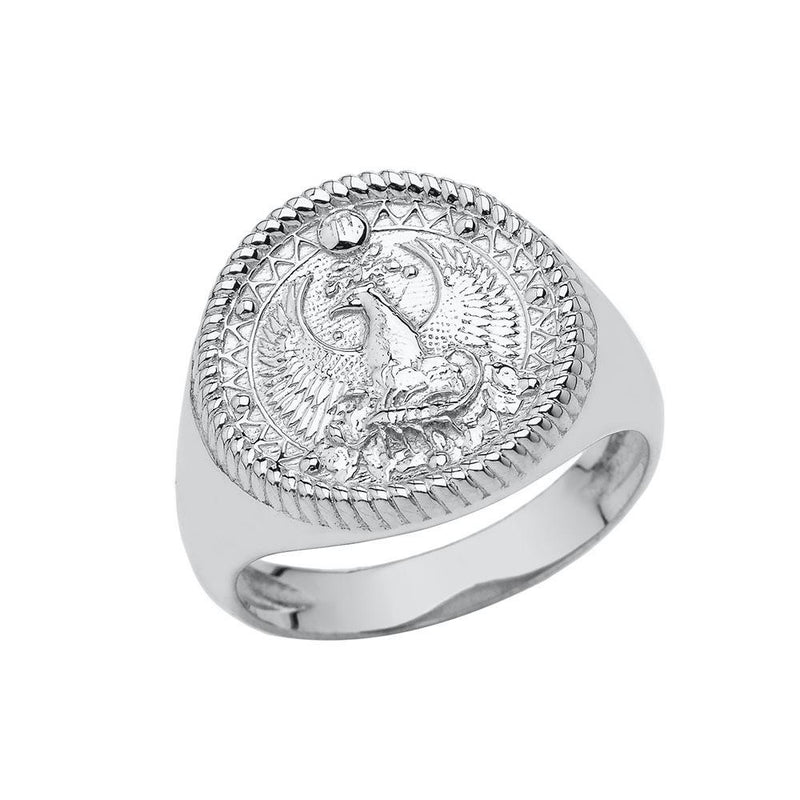 Astrological Zodiac Unisex Statement Ring In Sterling Silver