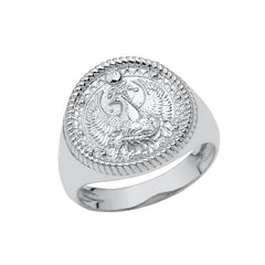 Scorpio Astrological Zodiac Unisex Statement Ring In Sterling Silver
