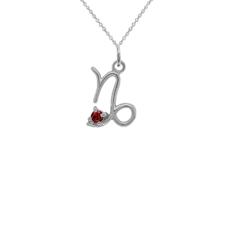Zodiac Birthstone Pendant Necklace
