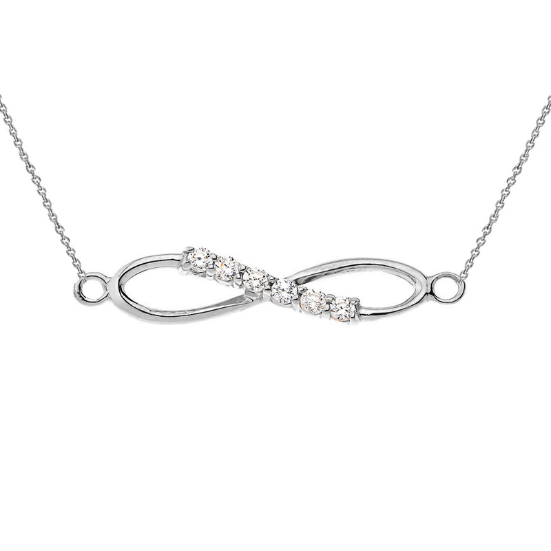 Dainty infinity Necklace in Solid Gold