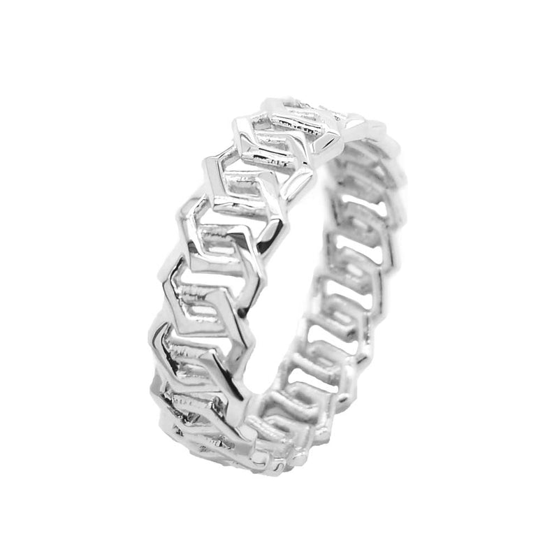 Sterling Silver Honeycomb Statement Band