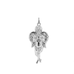 3D Full Body Angel Charm Pendant/Necklace in Sterling Silver