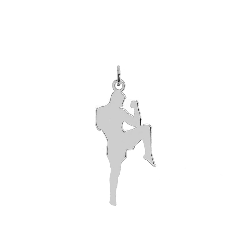 Personalized Karate Sports/Martial Arts Pendant Necklace in Sterling Silver