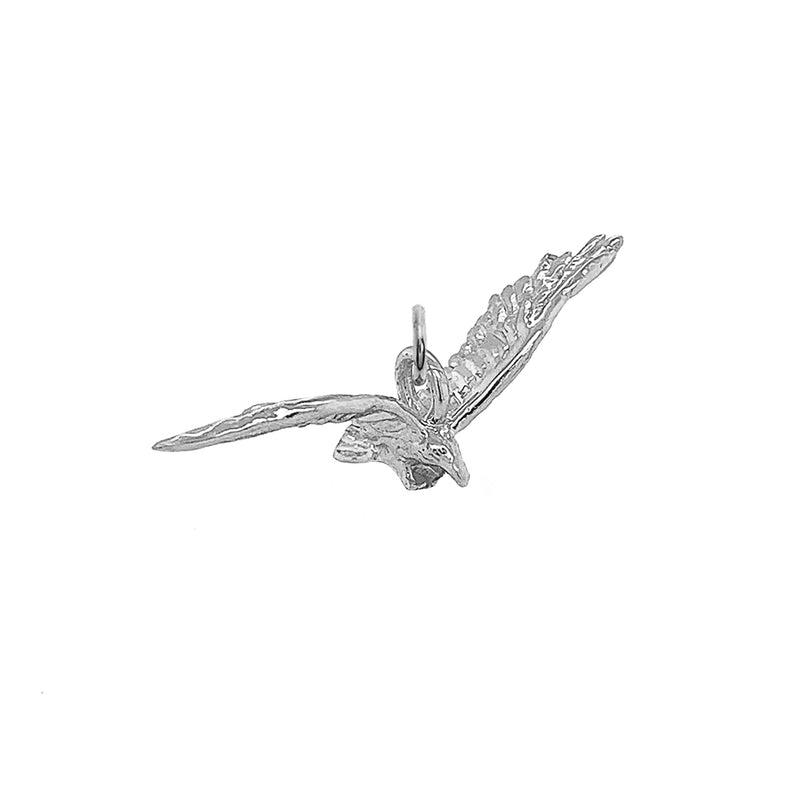 5D Solid Gold Flying Bird Charm Pendant/Necklace