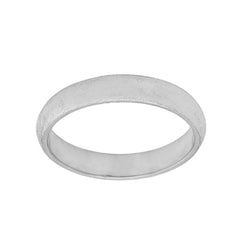 Solid White Gold Satin Finish Gold Band Comfort Fit Ring